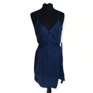 Young Fabulous and Broke Sleeveless Spaghetti Strap Mini Navy Blue Dress…